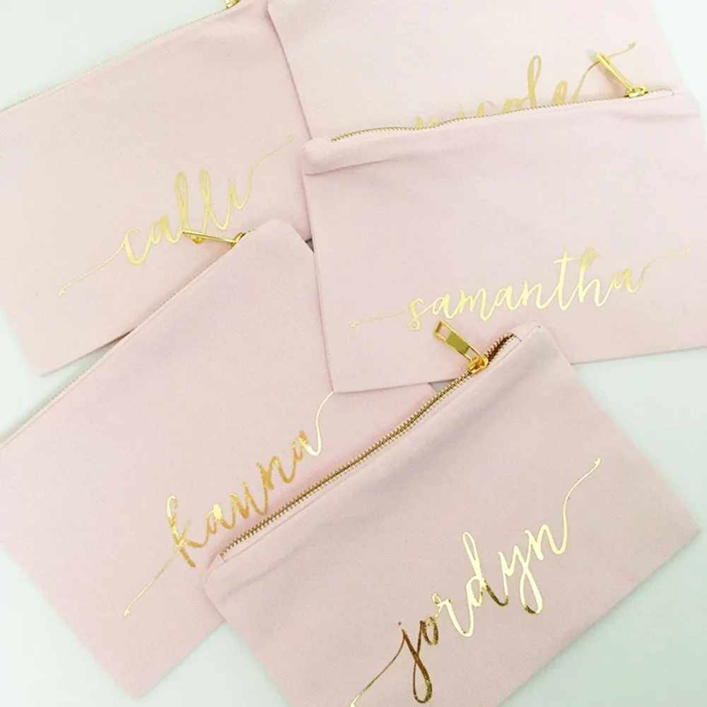 Персонализированная сумка для макияжа Mrs подружки невесты подарок