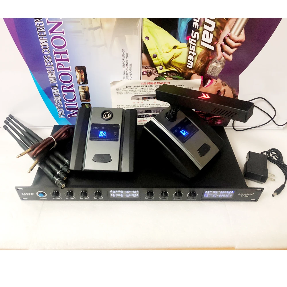 저렴한 MiCWL-S800 고품질 8 채널 UHF 무선 8 데스크탑 구즈넥 마이크 회의 시스템 좋은 사각형 튜브 마이크 마이크로폰