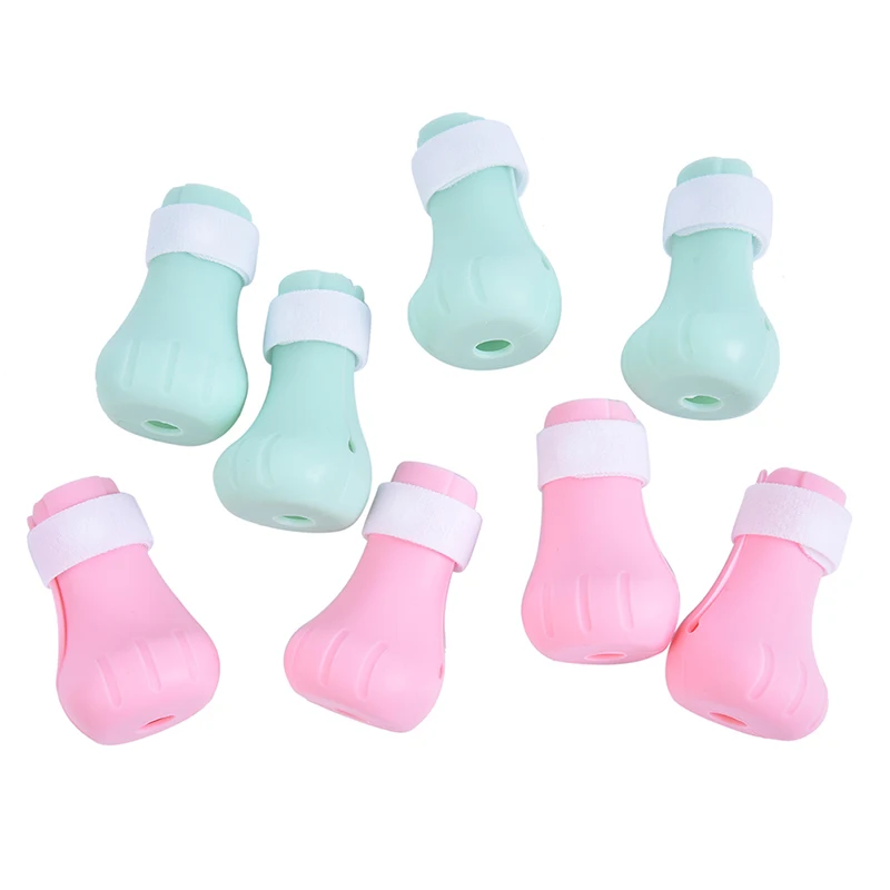 

4Pcs Creative Anti-biting Bath Washing Cat Claw Cover Cut Nails Foot Cover Pet Paw Protector for Anti-Scratch Cat Shoes Boots