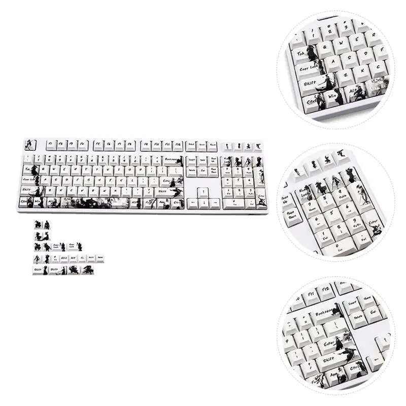 

1 Set Keyboard Keycaps Prime Sturdy High Quality Decor Keyboard Protector Keycaps for Computer Laptop