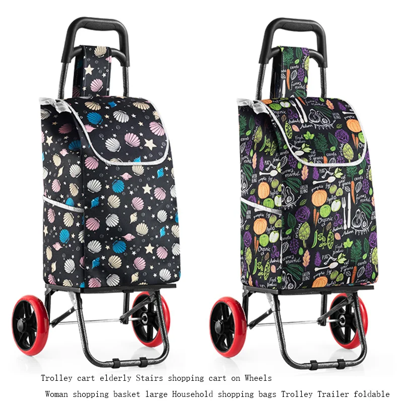 

Тележка на колесиках; Женская корзина складная корзина для покупок пожилых Лестницы прицеп Портативный тележка большая сумка для покупок