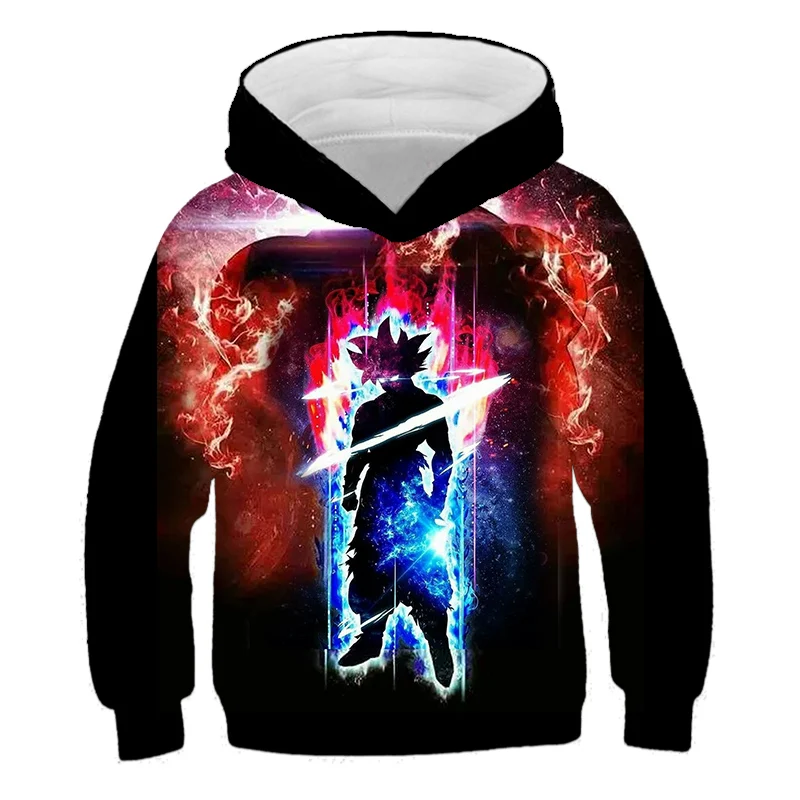

3D Printing Boys Dragon-Ball Cartoon Hoodies Autumn Hooded Japan Anime Vegeta Sweatshirt Children's Clothing Long Sleeve Tops