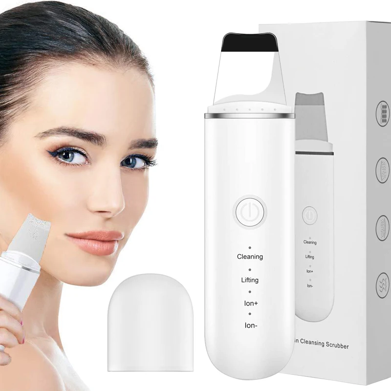 Pro ультразвуковой скребок для кожи лица Чистка Пор Черноголовых чистого шпатель