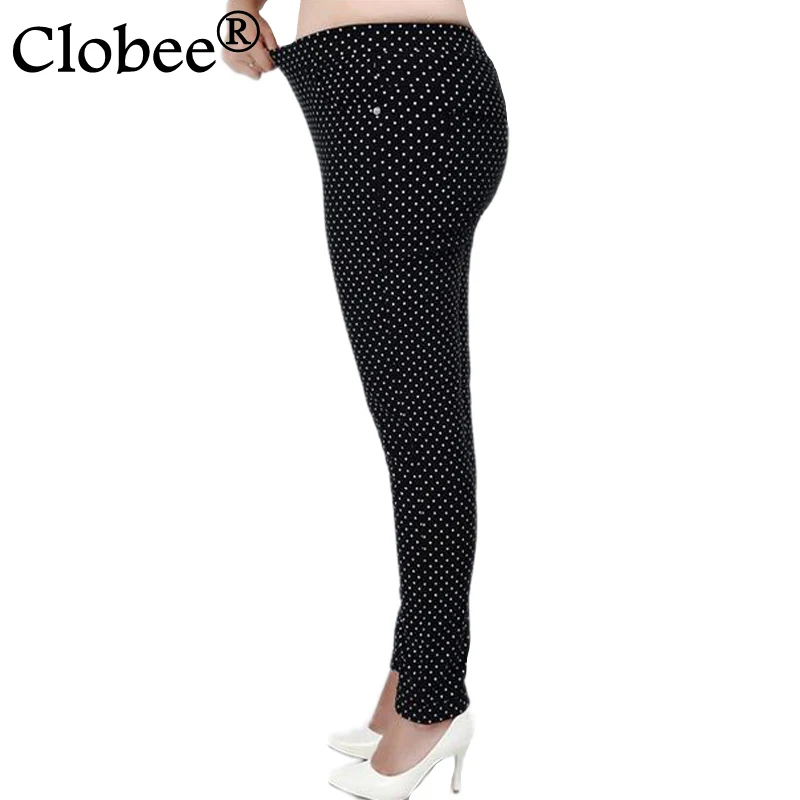 Женские брюки карандаш длинные большого размера 6XL с маленьким рисунком в