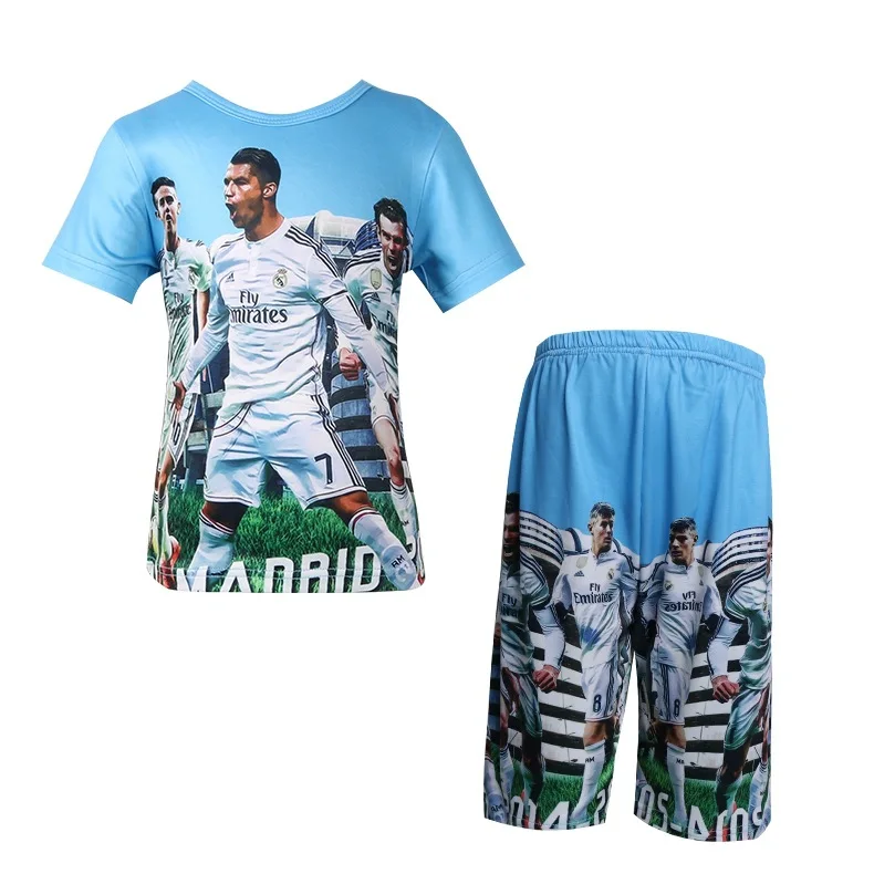 Футболка для маленьких мальчиков комплект костюм с мячом футболка изображением