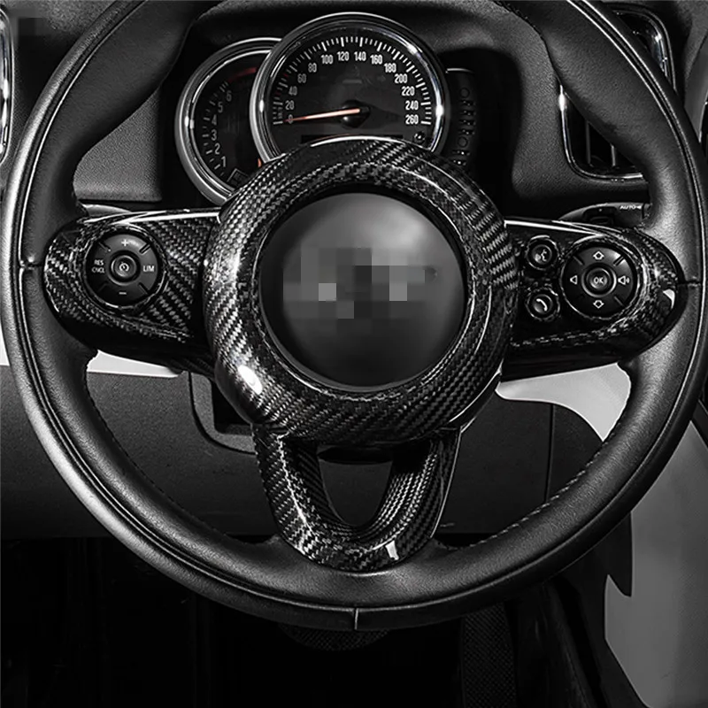 Pаспродажа Для BMW Mini Cooper F54 F55 F56 F57 F60 аксессуары для интерьера из углеродного волокна подушка безопасности рулевого колеса декоративная наклейка