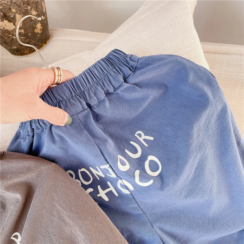 

2021 Spring New Boys And Girls Letter Casual Harem Pants Children Loose All-match Trousers