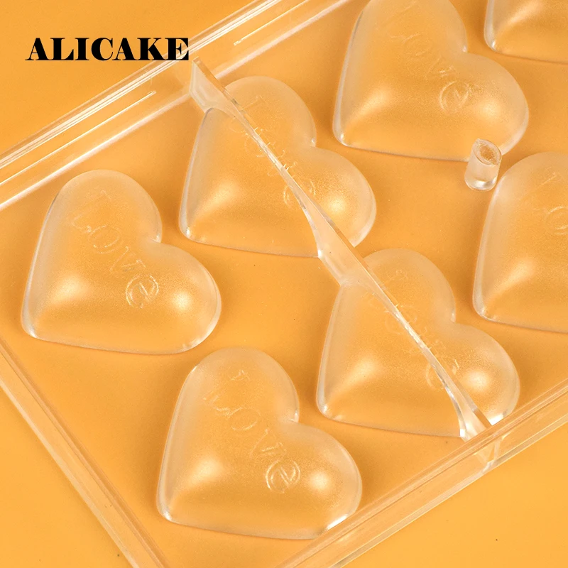 Форма для выпечки из поликарбоната в форме сердца шоколада на День святого