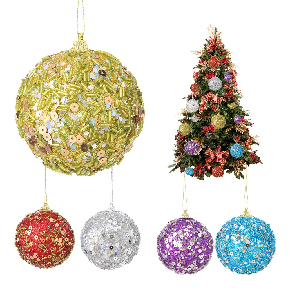 

С надписью "Merry Christmas" Стразы блестящие шары Ball Орнамент с рождественской елкой украшение Большая подвеска из ПВХ для рождественского дома