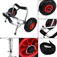portable lightweight kayak cart outdoor folding trolley cart aluminum alloy frame noiseless two wheels two wheeled