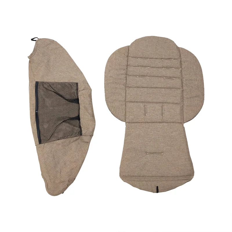 Linen brown 175 градусов коврик для детской коляски+ солнцезащитный чехол для Babyzen yoyo Yoya коляска для новорожденного аксессуары солнцезащитный Навес Подушка подкладка сиденья - Цвет: Linen brown