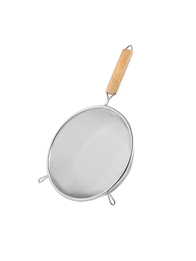 

1 free shipping stainless steel double ear noodle colander household large filter kitchen frying leaky mesh dense mesh sieve