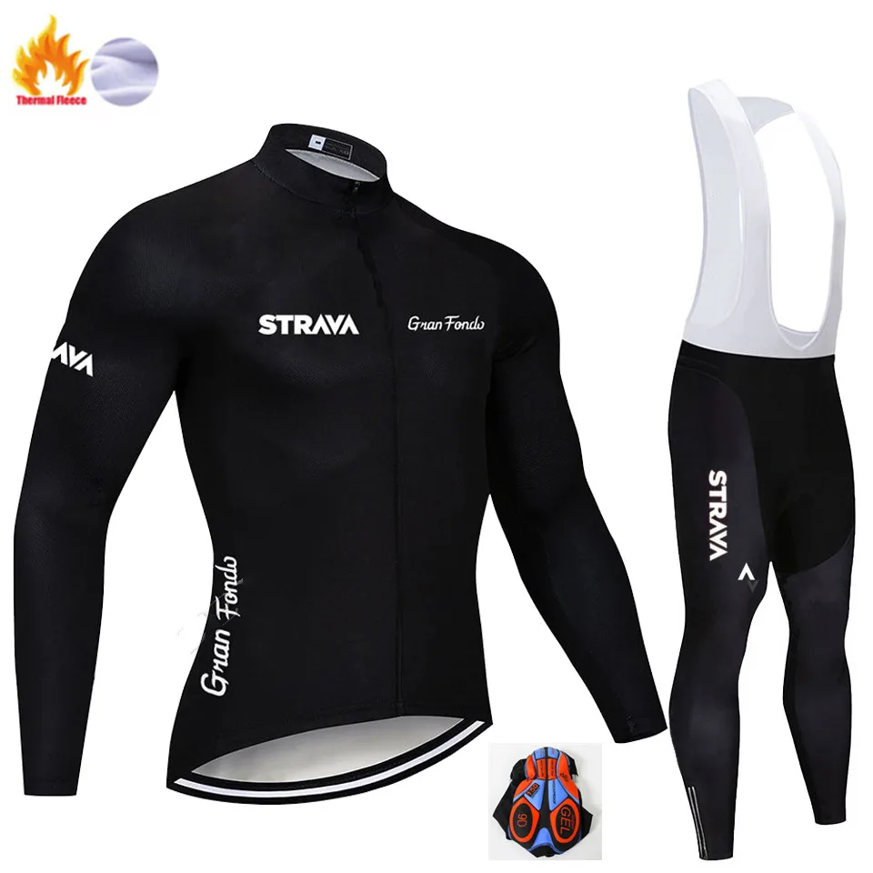 Winter Cycling Suit Зимняя Теплая Флисовая велосипедная майка Спортивная одежда для езды на велосипеде mtb Зимняя велосипедная одежда мужская Профессиональная командная велосипедная форма - Цвет: Winter Cycling Suit
