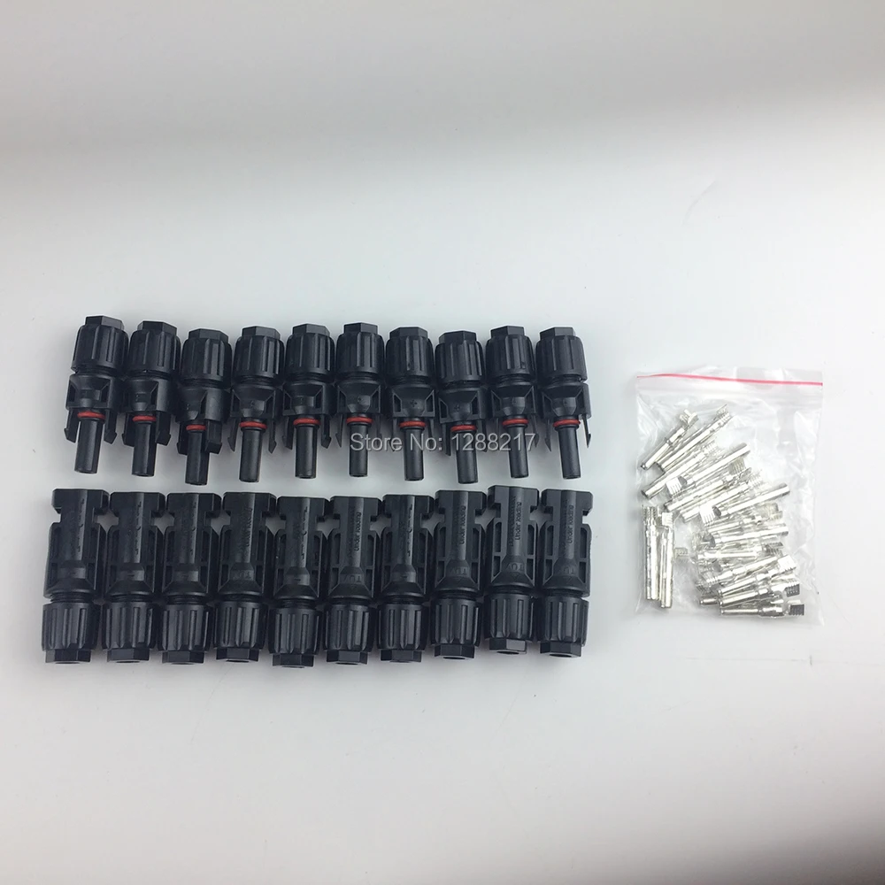 Бесплатная доставка! 10 пар штекерных и гнездовых разъемов панелей солнечных