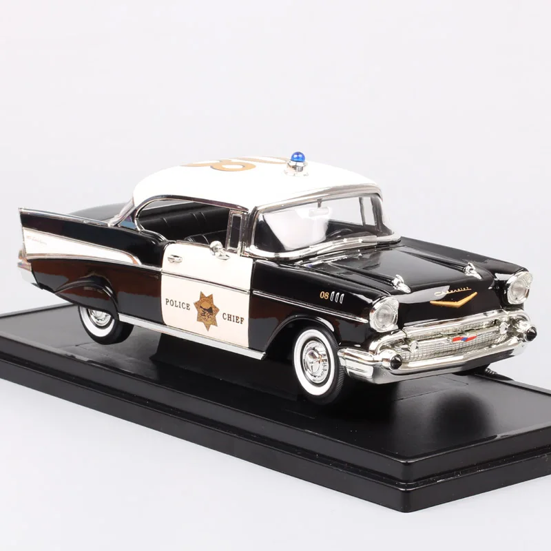 Классический старый 1/18 GM 1957 CHEVROLET BEL AIR Хардтоп полиция большая металлическая
