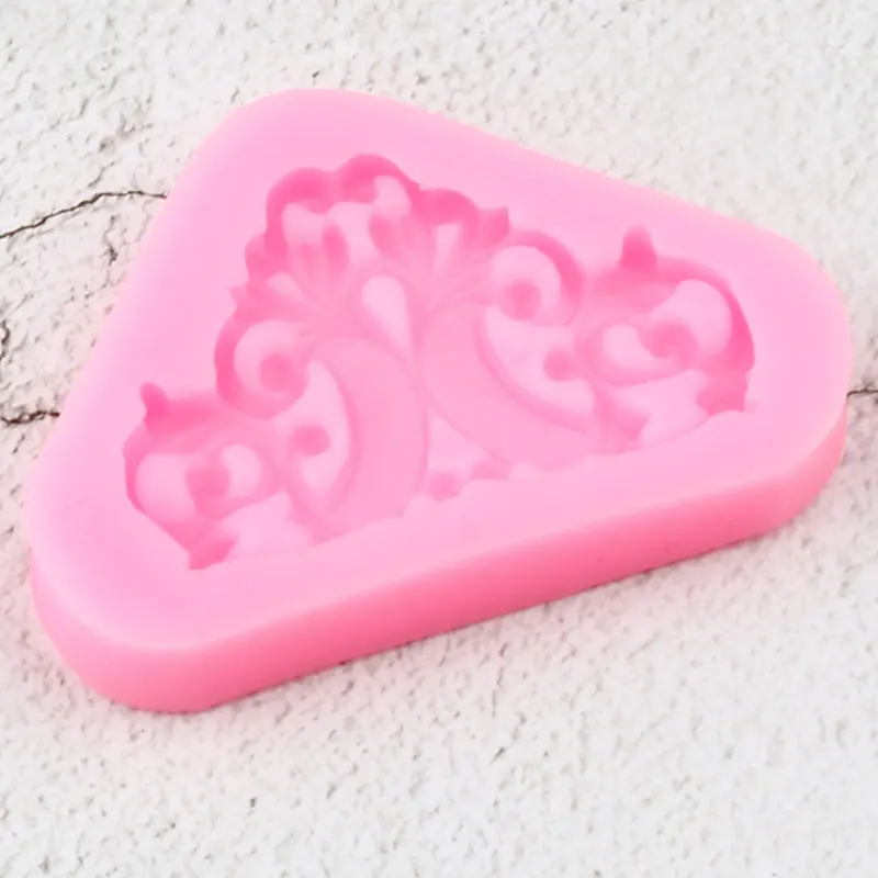 Барокко прокрутки рельеф границы силиконовые формы кекс Топпер инструменты для