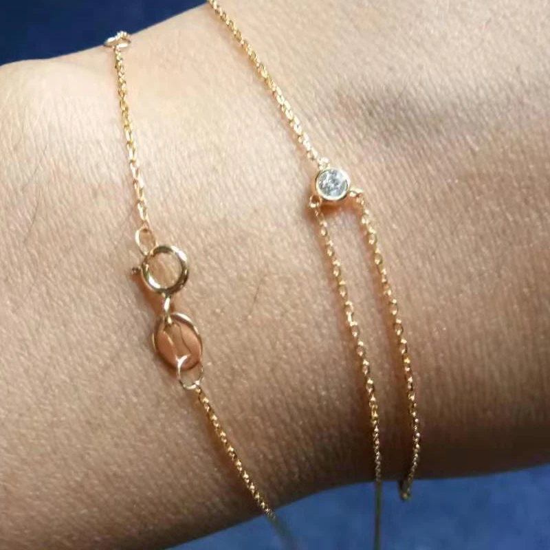 BAIHE, 18 К, желтое золото, 0.10ct, сертифицировано H/SI, с натуральными бриллиантами, свадебные женские трендовые ювелирные изделия, Красивые бриллиантовые ожерелья