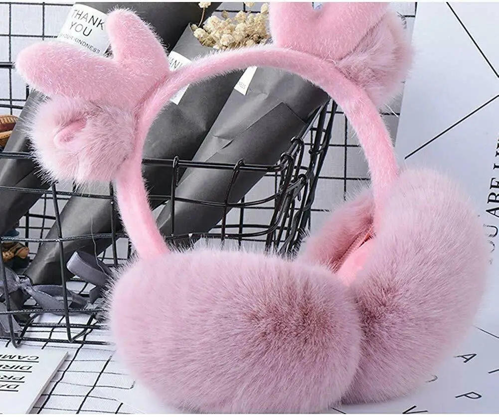 Роскошные женские зимние теплые наушники толстые плюшевые пушистые Новинка |