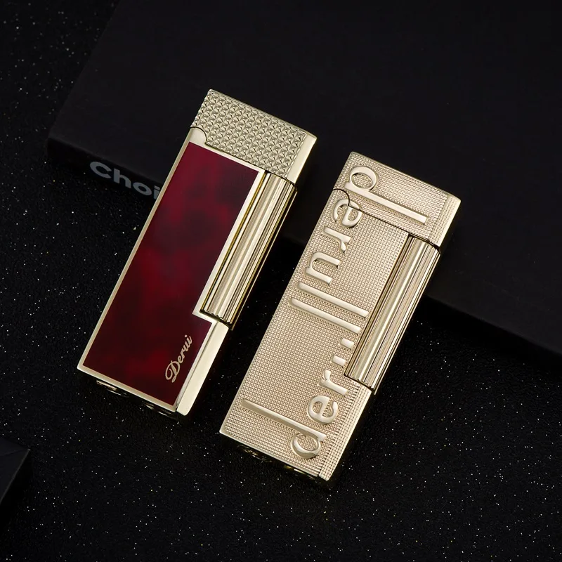 

Letter Narrow Inflatable Gas Lighter High-grade Side Sliding Metal Grinding Wheel Open Flame Lighter Tobacco Accessories Gifts