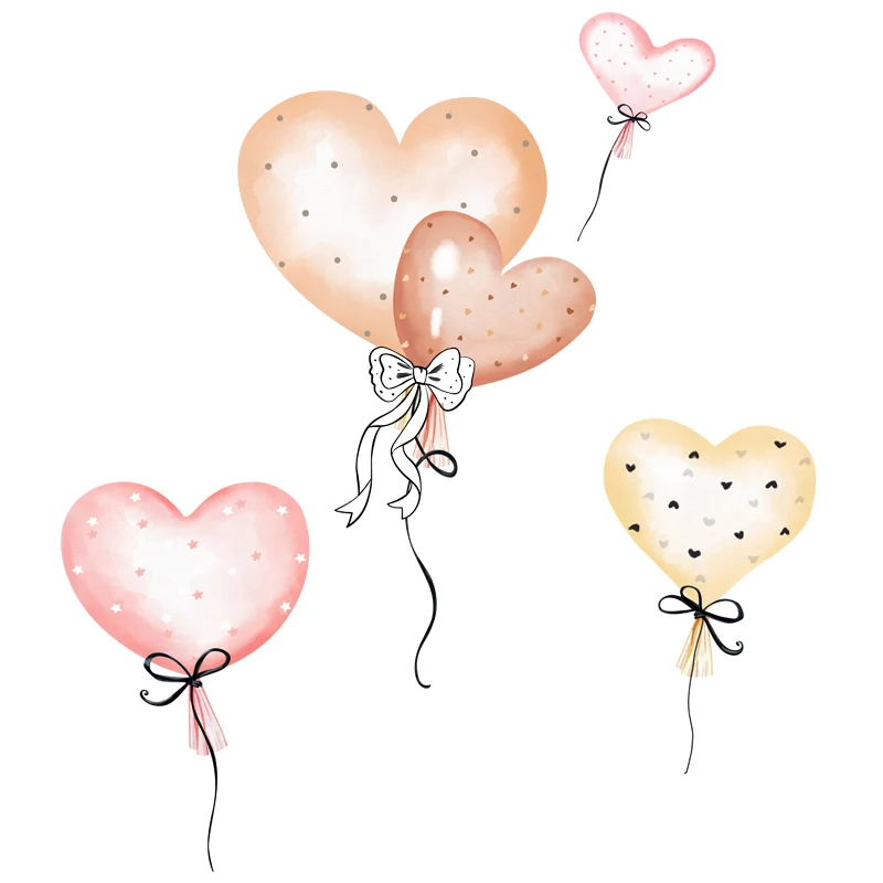 

Hot Cute Cartoon Fairy Girl Wall Stickers DIY Balloons Butterflies Wall Decals for Kids Rooms Baby Bedroom Decoration PVC Poster