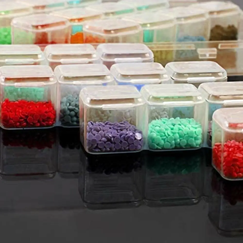 Набор для алмазной вышивки Lvcky 28 цветов с ящиками хранения 110 шт.|Алмазная мозаика