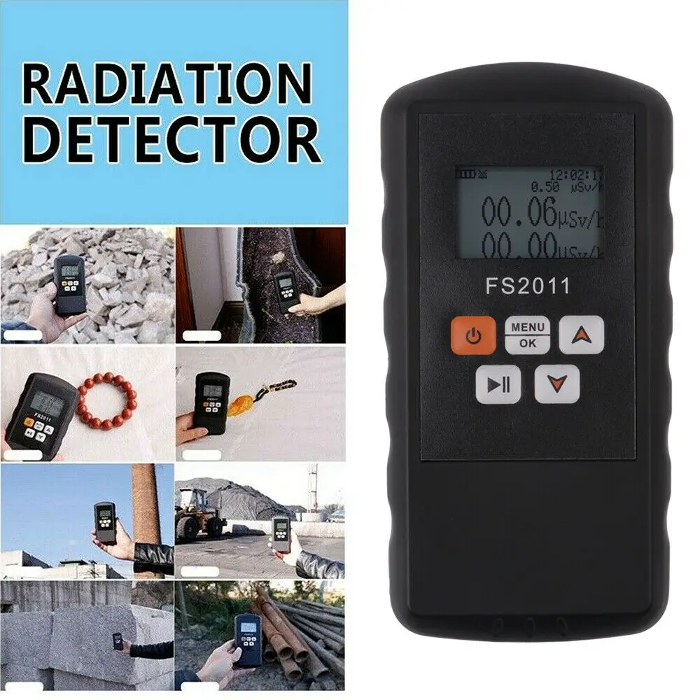 Geiger Counter FS2011 Digital Nuclear Radiation Detector X-ray r hard β ray Detector Marble Tester Counter Emission Dosimeter