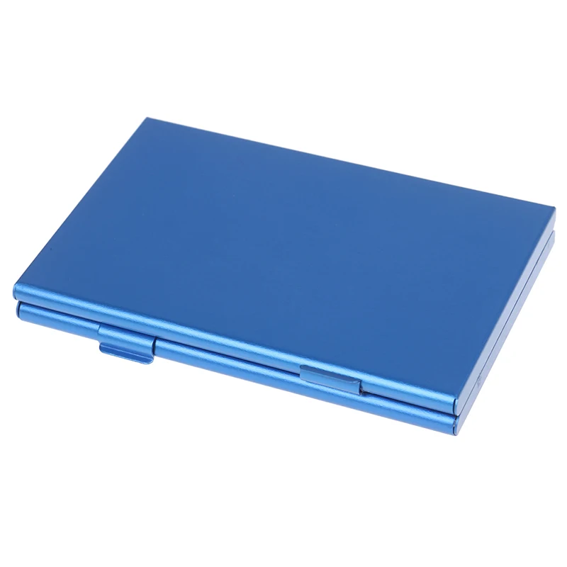 Голубой алюминиевый сплав Micro TF карта памяти Бумажник Чехол Держатель защитная