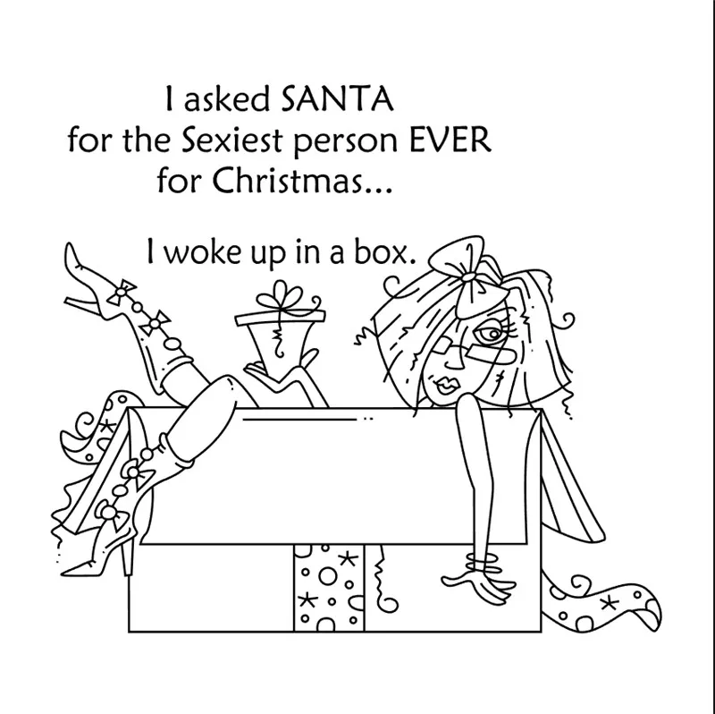 10x10 Женская лежа в чемодане Прозрачная силиконовая печать для самодельного