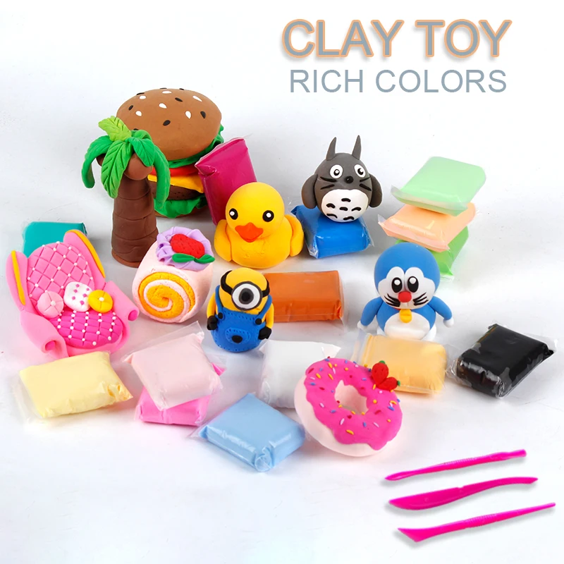12 видов цветов сохнущая на воздухе глина игрушки DIY Slimed игрушка с инструмент