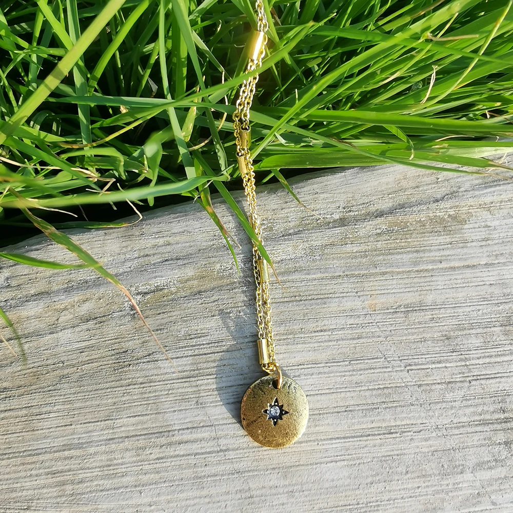 

Lost Lady Trendy Round Coins Letters Pendant Necklaces Vintage Gold Color Alloy Necklaces for Women Party Jewelry Gift Wholesale