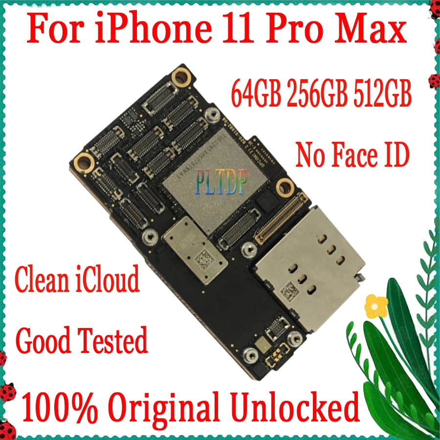 Заводская разблокированная материнская плата для iphone 11 PRO MAX с/без Face ID бесплатный
