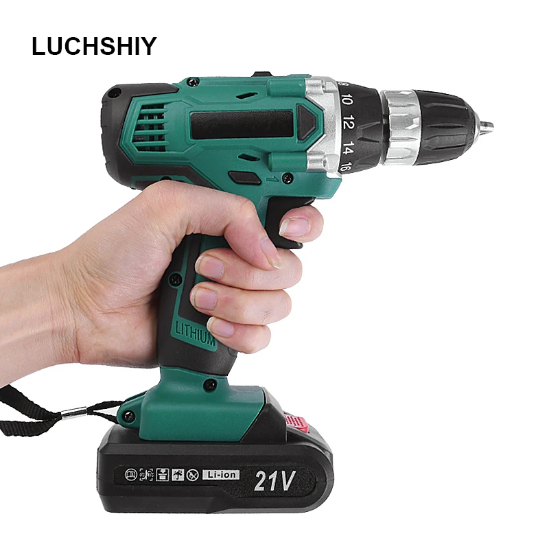 

Power Tools Electric Impact Drills Brushless Screwdrivers 21V Wireless Electric Tools Professional Rechargeable Cordless Drills