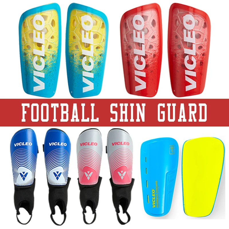 

VICLEO Football Shields Soccer Shin Guard Pads Legging Shinguards Protective Gear Leg Protector For Adult And Teenager Training