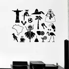 Настенная Наклейка, Бразилия, Латинская Америка, аттракционы, путешествия, искусство, виниловая фотография, спальня, домашний декор M941