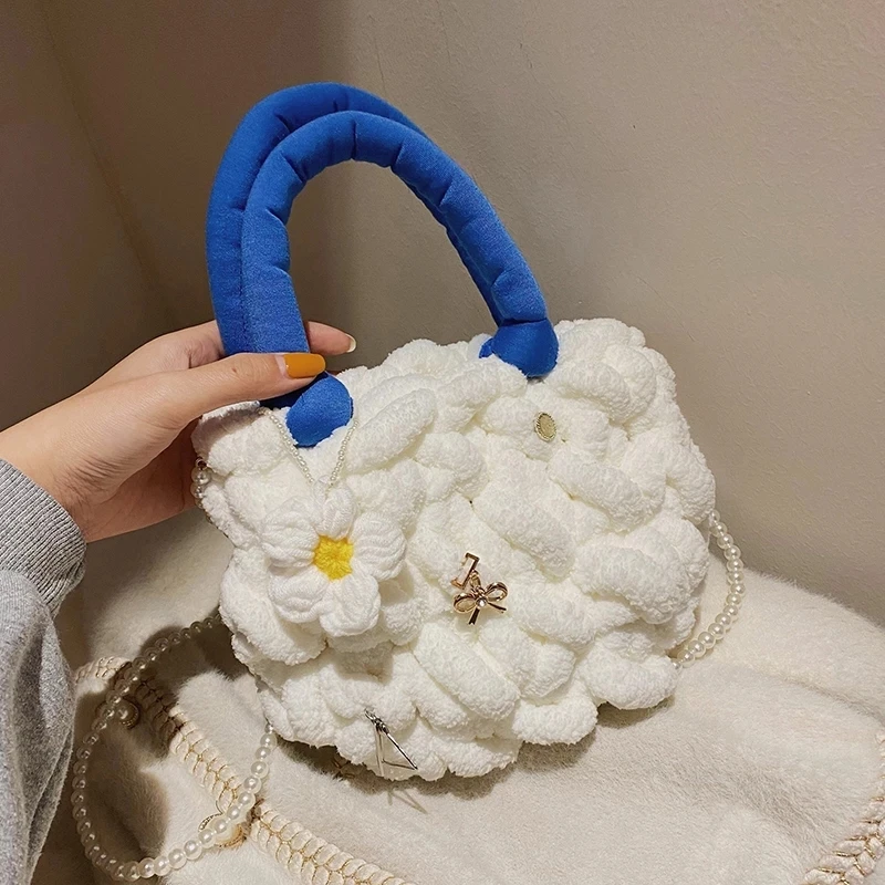 Luxury Brand Designer HandBag For Women Sweety Girl Bag Candy Colours Pearls Shoulder Bag Fashion Female Bag Crossbody Bag  Sac