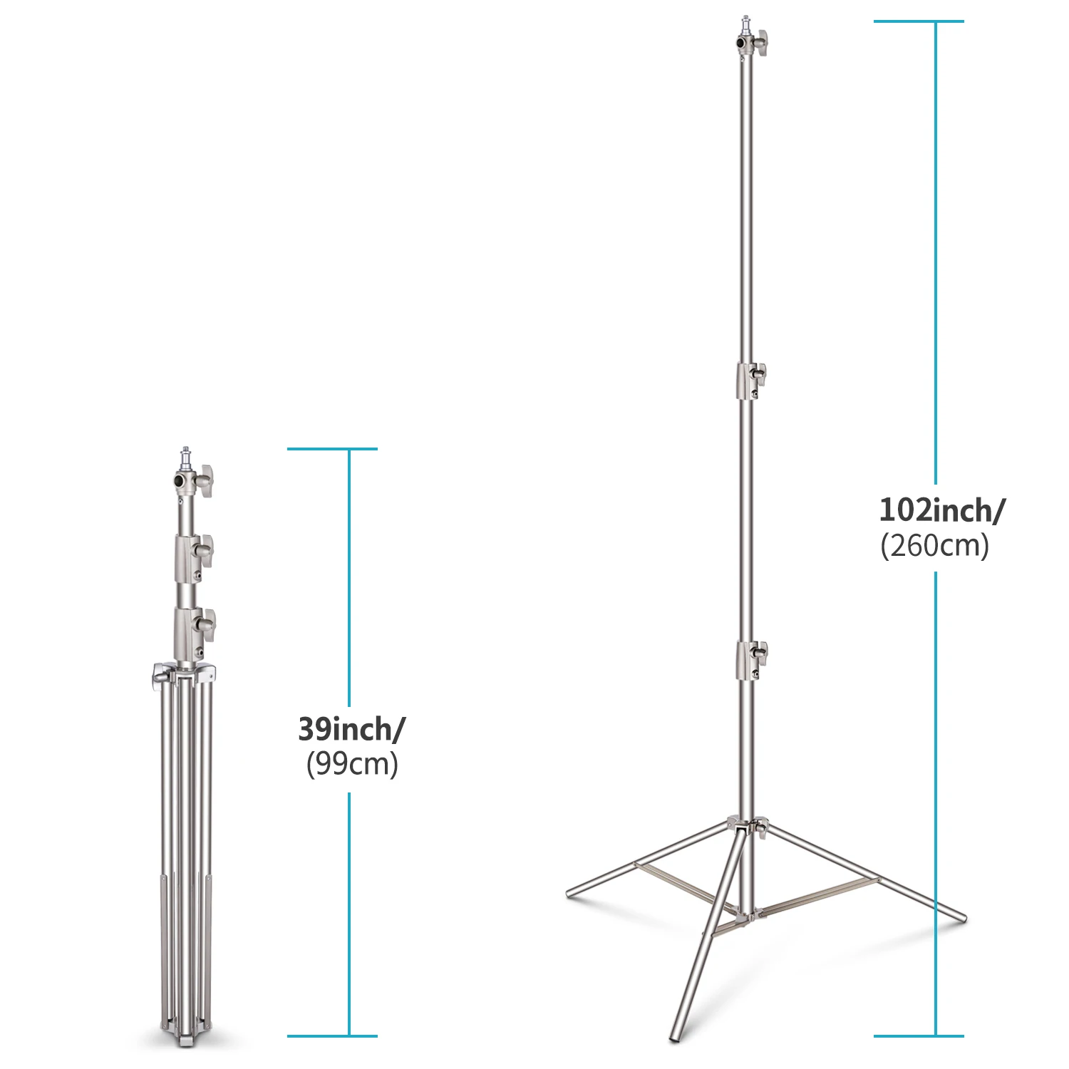 neewer stainless steel light stand 102 inches260cm heavy duty for studio softbox monolight and other photographic equipment free global shipping