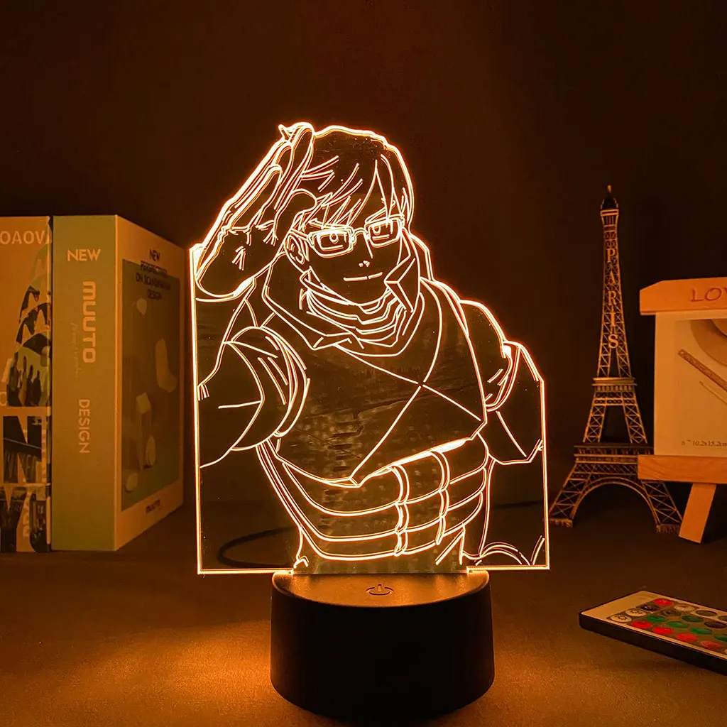 

3D Lamp Anime Decoration Led Panel Lights My Hero Academia Children's Night Light Free Shipping For Bedroom Table Lamp