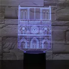 Декоративный акриловый светодиодный ночник, 3D светильник льная лампа, RGB цвет, украшение для комнаты с Умной телефонной связью, Париж-Франция