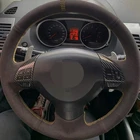 Противоскользящие черные замшевые кожаные фотообои для Mitsubishi Lancer X 10 2007-2015 Outlander 2006-2013 ASX 2010-2013