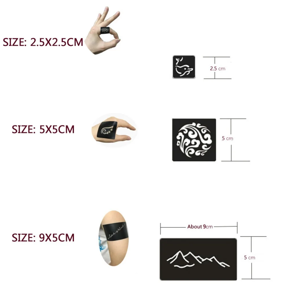 17 листов 264 карт водонепроницаемые шаблоны для татуировки хной искусственные