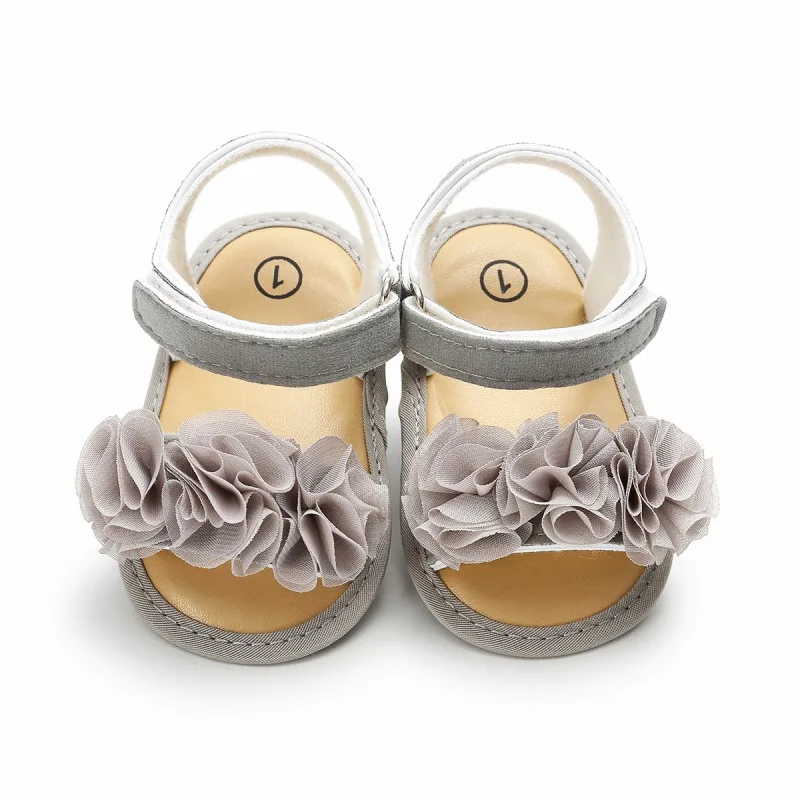 Baby Shoes Sandals Girl Summer Flat White Flower Princess Newborn Toddler Infant Elegant Pink Cute Prewalkers 0-18M |