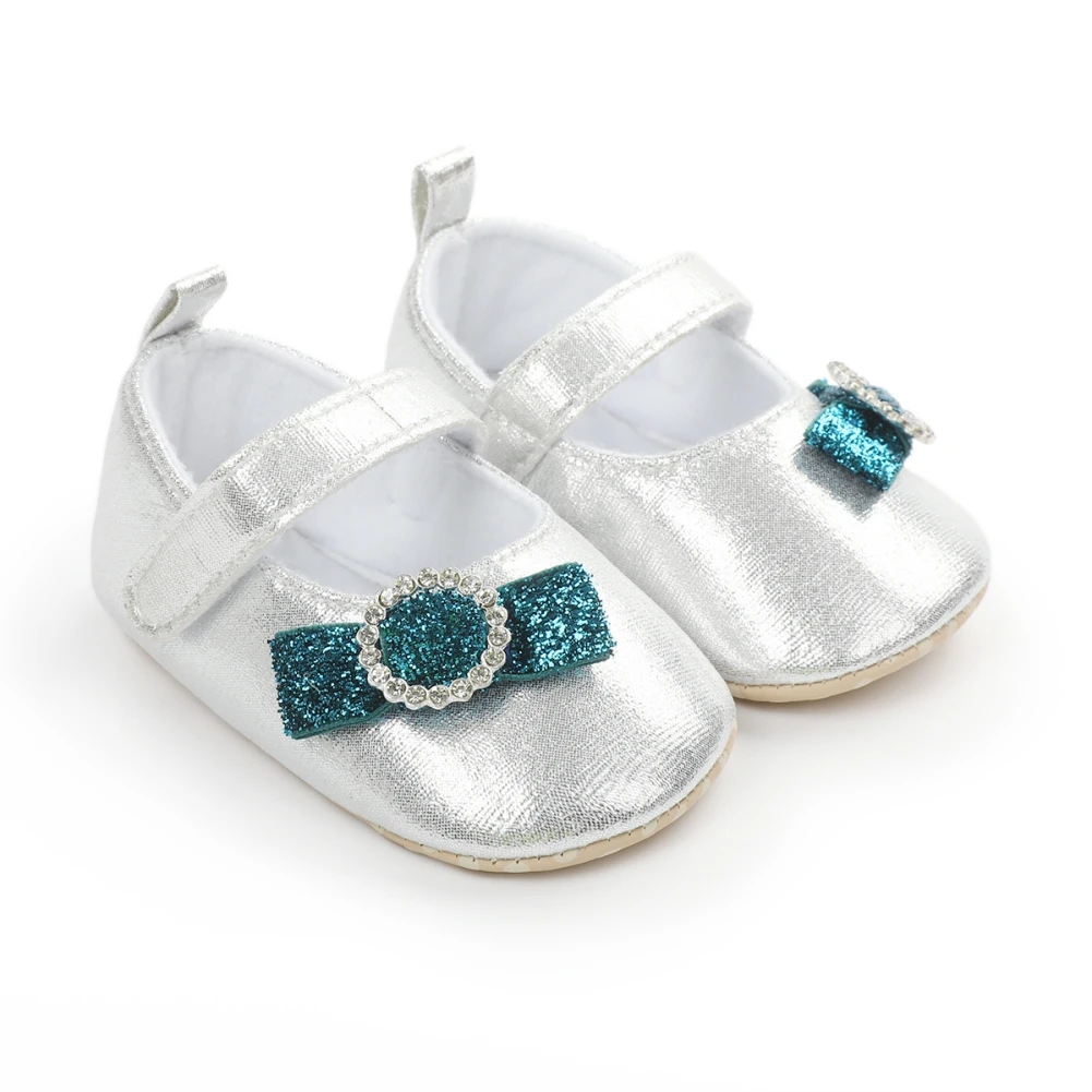 

Baby Girls Sequins Shoes Mary Jane Flats Infant Non-Slip PU Leather Ballet Newborn Princess Shoe Toddler First Walkers 0-18M