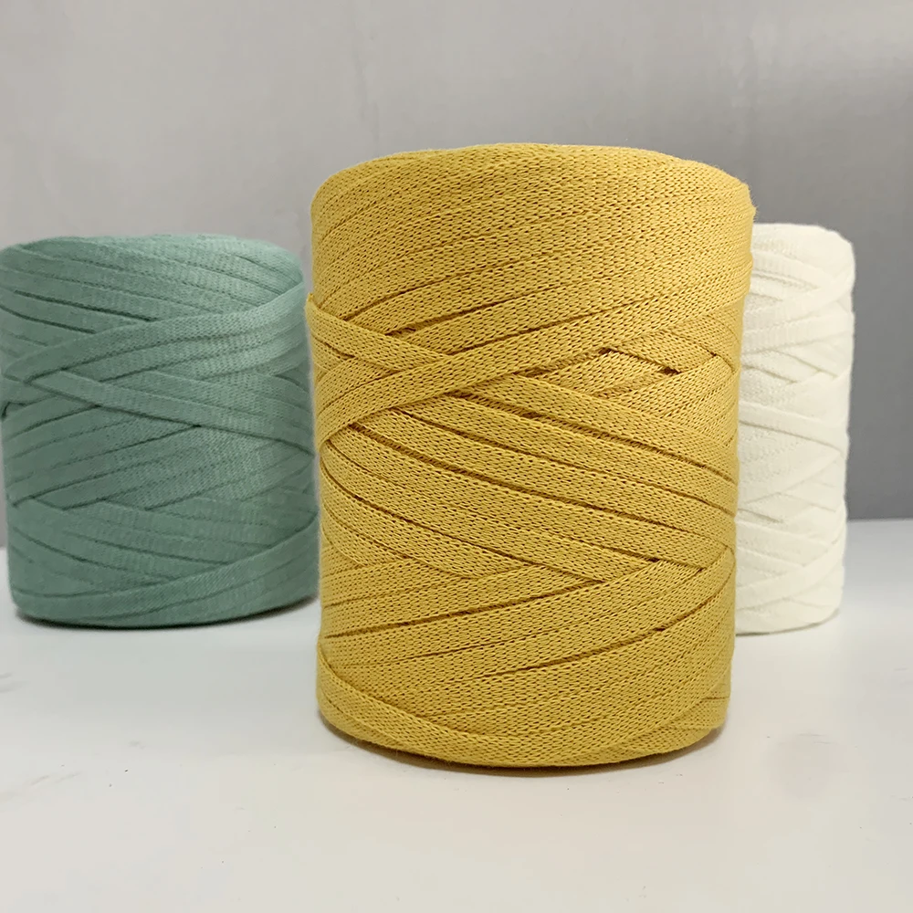 

400g 160M Webbing DIY Knitting Wool for Rug Woven Thread Cotton Cloth Hand Crocheted Basket Rug Handbag T-shirt Yarn