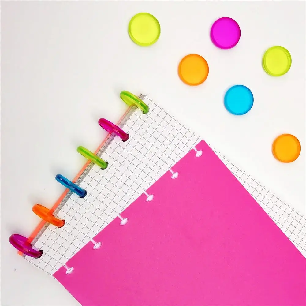 10 шт Грибное отверстие дисковое переплет красочные свободные лист книга Кольца