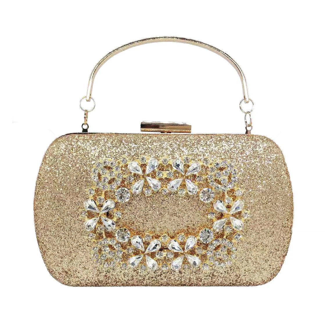 

19.5x12CM New Diamond Flap Buckle With Beads Sequins Clutch Bag Diamond-studded Evening Bag Party Dress Messenger Bags a6822