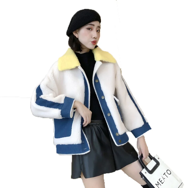 Coat Natural Real Fur Women Korean Autumn Winter Coat Women Clothes 2020 Vintage Sheep Shearling Wool Jacket Warm Top Hiver 9899