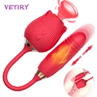 Массажер для точки G, Эротическая присоска для сосков, в форме розы, Стимуляция клитора, сосание клитора, вибратор, присоска для орального массажа