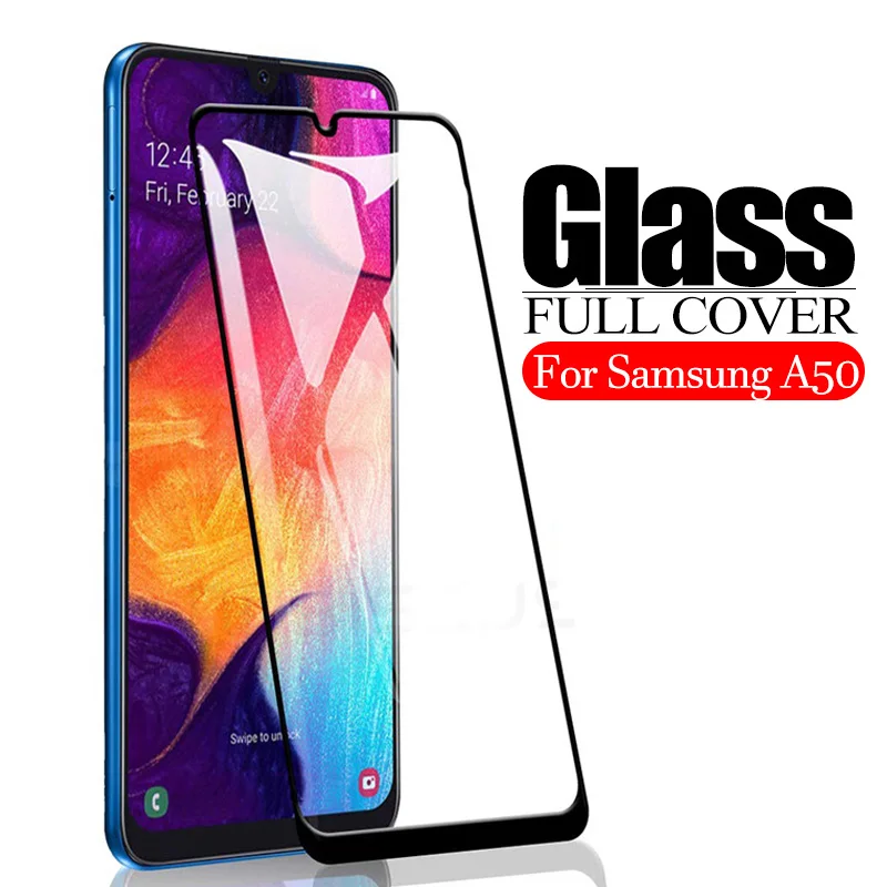 Защитное стекло на весь экран для samsung Galaxy a50 защитная пленка из закаленного