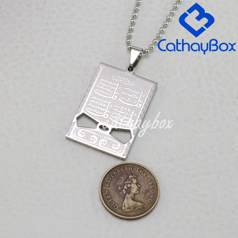 Серебряное ожерелье из нержавеющей стали с четырьмя чашками мусульманское