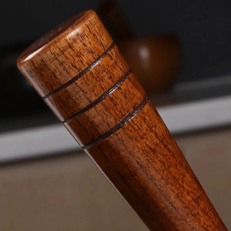 

1pcs Garlic Jar Mortar Old Fashion Wooden Grinder Round Smooth Hand Polished Pestle Kitchen Pounding Garlic Tools